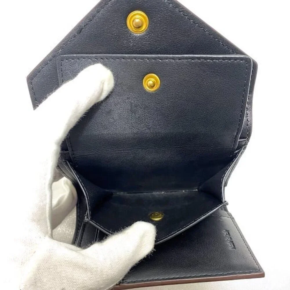 Celine Trifold Wallet Black Brown Blue - Picture 9 of 10